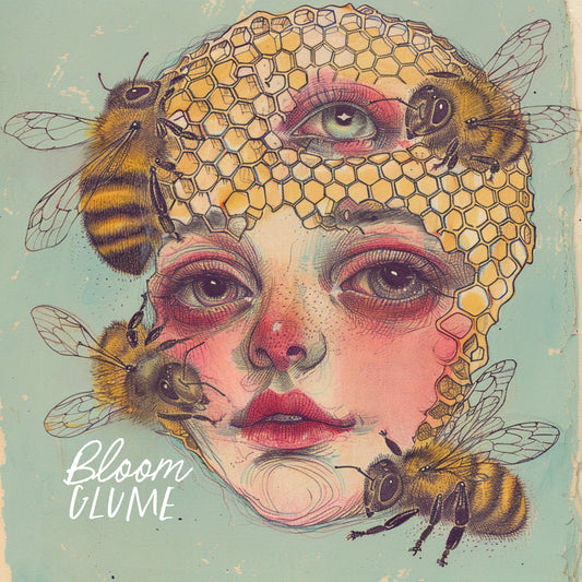 Hive Mind Print | Pop surreal | Low Brow | Creepy Cute | Bizarre Art | Dark Cottagecore Art | Surrealism | weird | bee art| botanical Art