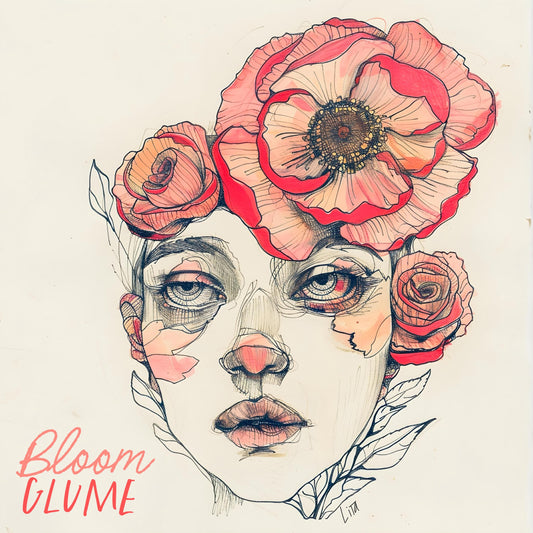 Doodle In Bloom Series Print | Whimsical Art | Pop Surrealism | Cottagecore | Emotional Art | Flower Lady | Botanical Art